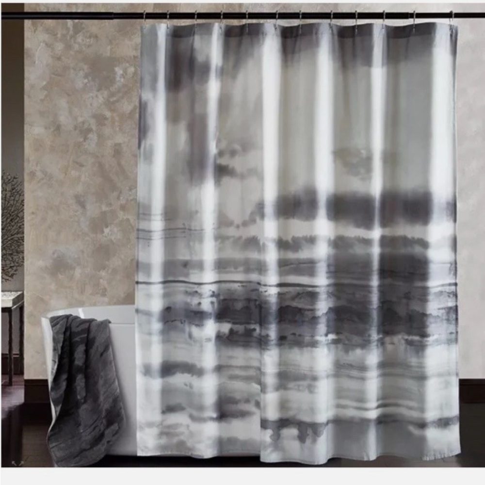 MICHAEL ARAM "After the Storm" Shower Curtain - Gray